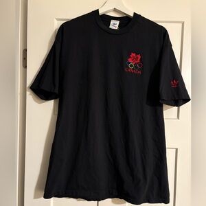 (2 for $20) Adidas Canadian Olympic Black Vintage T-shirt